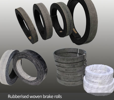 rubberised woven brake rolls